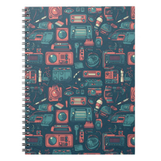 Caderno Espiral Explosão do passado: tecnologia da anos 80