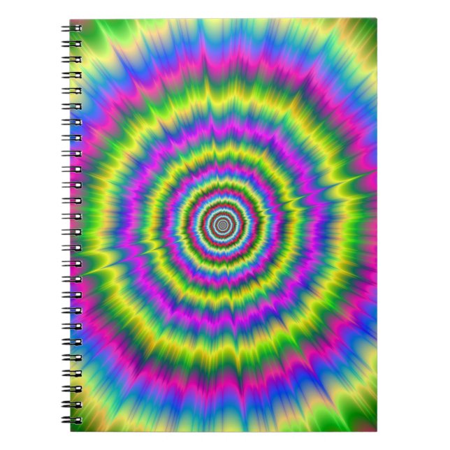 Caderno Espiral Explosão neon de notebook (Frente)