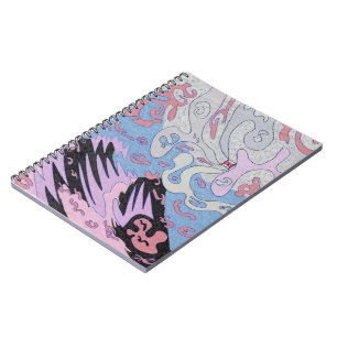 Caderno Espiral "Explosão no Espaço" Abstrato