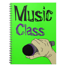 Caderno Espiral expressão própria, notebook de classe musical