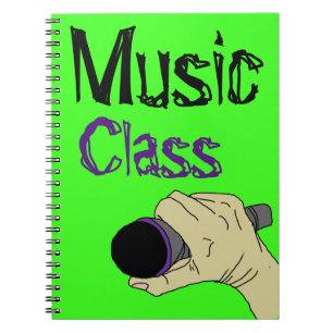 Caderno Espiral expressão própria, notebook de classe musical