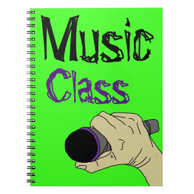 Caderno Espiral expressão própria, notebook de classe musical (Frente)