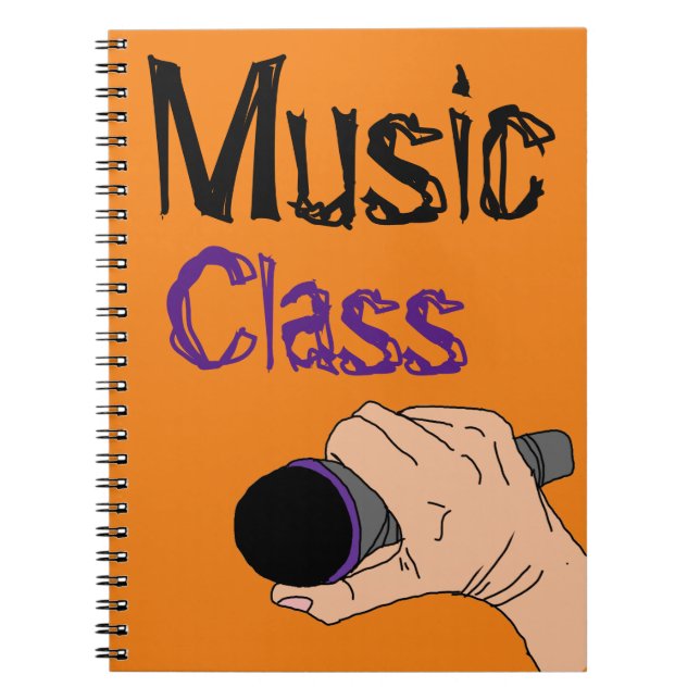 Caderno Espiral expressão própria, notebook de classe musical (Frente)