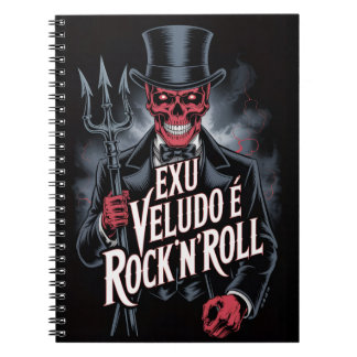 Caderno Espiral Exu Veludo é Rock'N'Roll #1