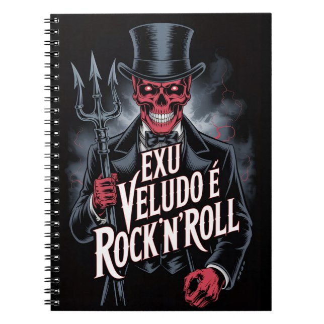 Caderno Espiral Exu Veludo é Rock'N'Roll #1 (Frente)