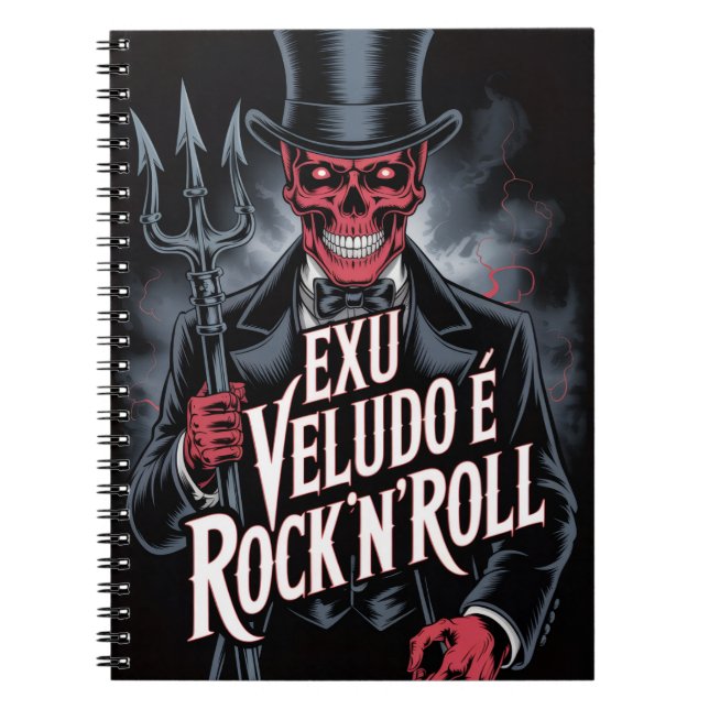 Caderno Espiral Exu Veludo é Rock'N'Roll #1 (Frente)
