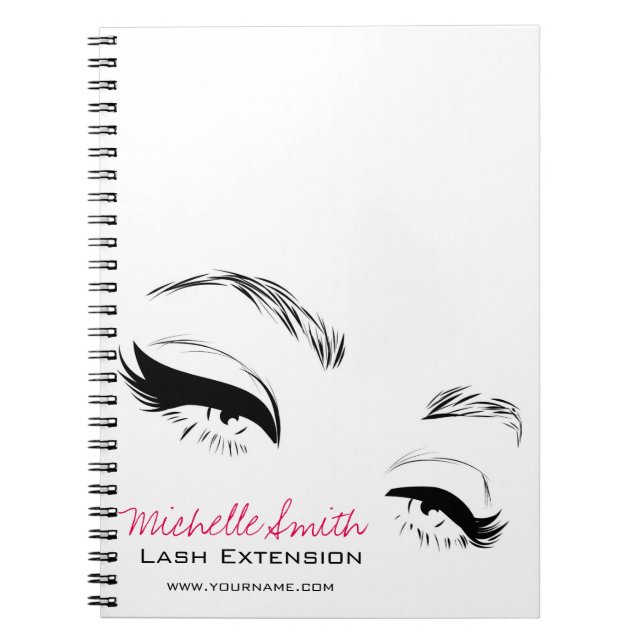 Caderno Espiral Eyelashes brava Artista Permanente Maquiagem Olhos (Frente)
