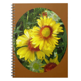 Caderno Espiral F27 Flores Silvestres Amarelas Gaillardia