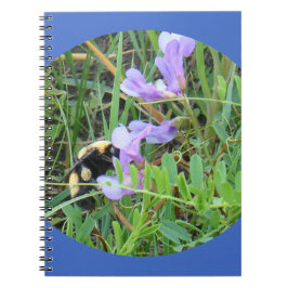 Caderno Espiral F32a Abelhas em Flores Roxas