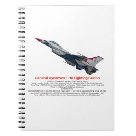 Caderno Espiral F-16 Combate ao Jato de Combatente Falcão