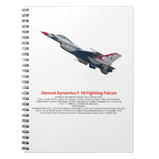 Caderno Espiral F-16 Combate ao Jato de Combatente Falcão