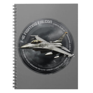 Caderno Espiral F-16 Falcão de Luta