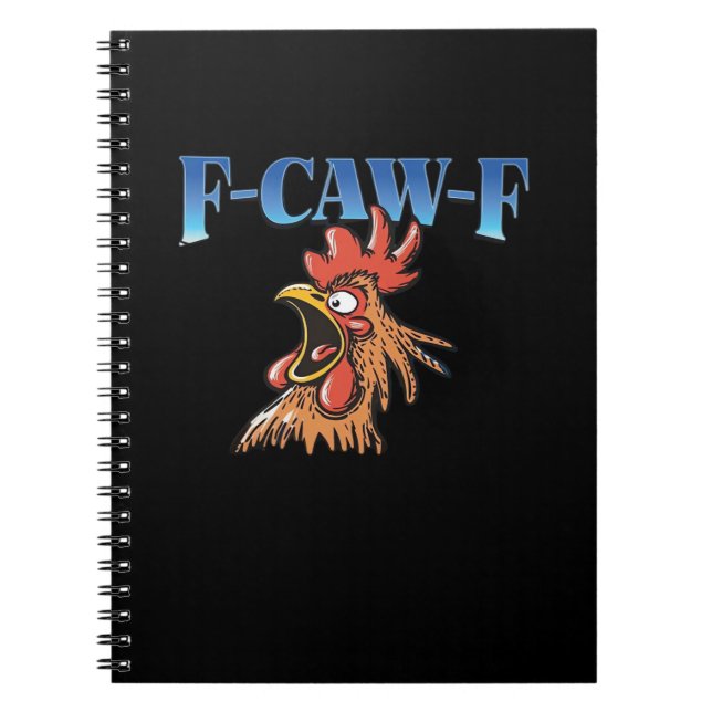 Caderno Espiral F-Caw-F Chicken Classic Cool Unique (Frente)