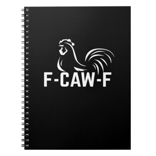 Caderno Espiral F-Caw-F Citação Criativa e Divertida de Jogo de Pa (Frente)