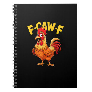Caderno Espiral F-Caw-F Citação de Humor Divertido Galo Meme Amant