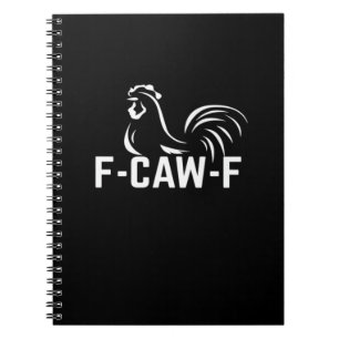 Caderno Espiral F-Caw-F Citação de Jogo de Palavras Divertido Cria