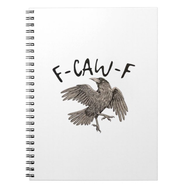 Caderno Espiral F-Caw-F Clássico Estético Casual (Frente)