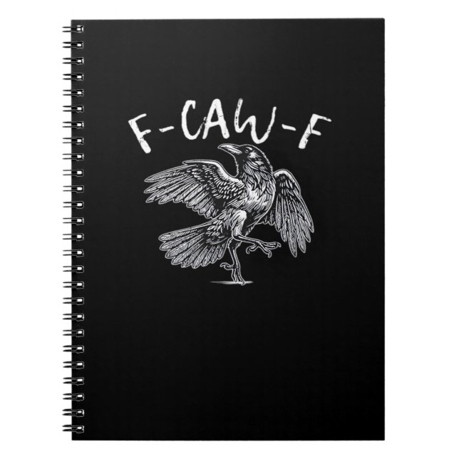 Caderno Espiral F-Caw-F Corvo Retro Clássico (Frente)