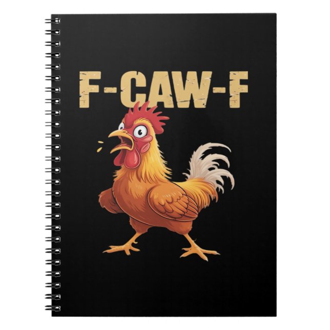 Caderno Espiral F-Caw-F Crow Gothic Funny Humor (Frente)