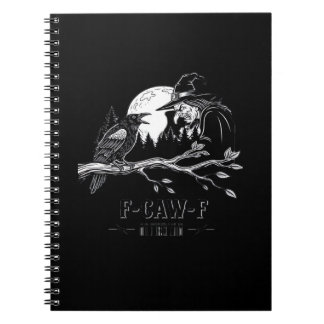 Caderno Espiral F-Caw-F Crow Halloween Witch F-Caw-F