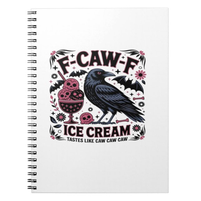 Caderno Espiral F Caw F Engraçado Moda (Frente)