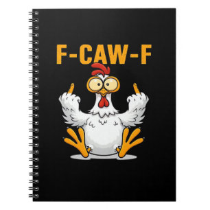 Caderno Espiral F-Caw-F Frango Clássico Divertido Moderno