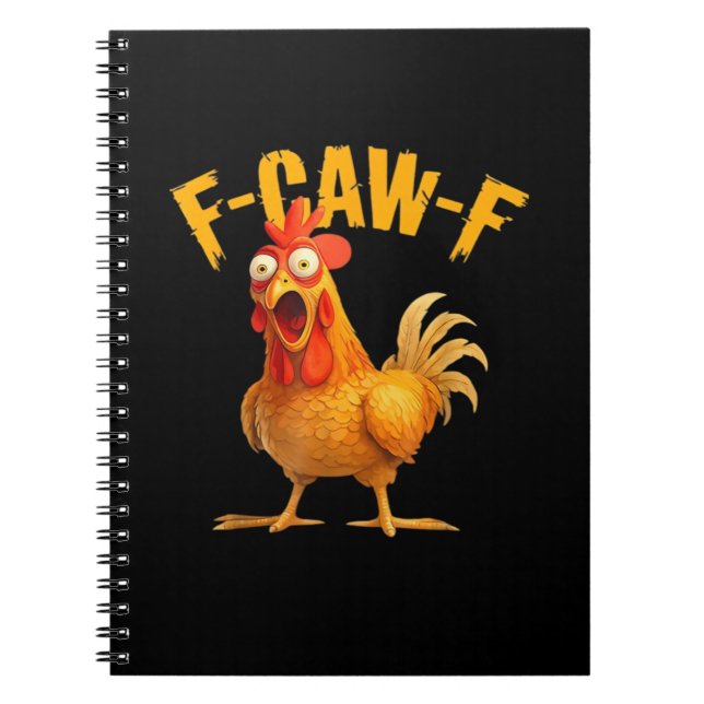 Caderno Espiral F-Caw-F Frango Clássico Estilo Retro (Frente)