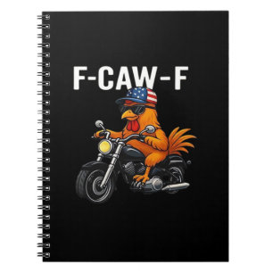 Caderno Espiral F-Caw-F Frango Clássico Gráfico Estético