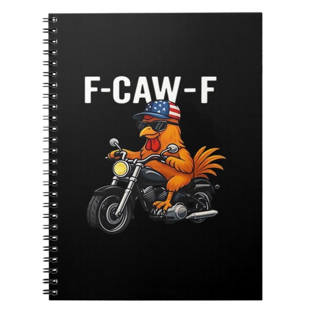 Caderno Espiral F-Caw-F Frango Clássico Gráfico Estético (Frente)