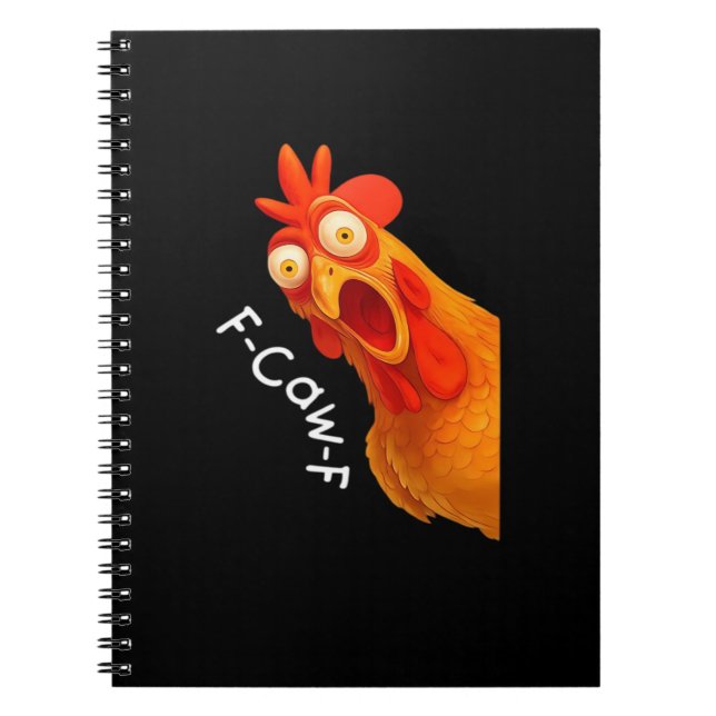 Caderno Espiral F-Caw-F Frango Essencial Clássico Retro (Frente)