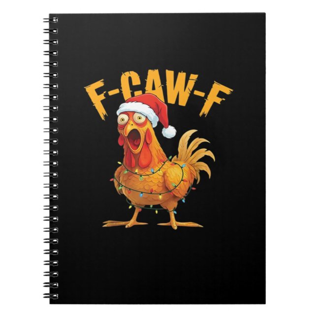 Caderno Espiral F-Caw-F Frango Natal Essencial (Frente)