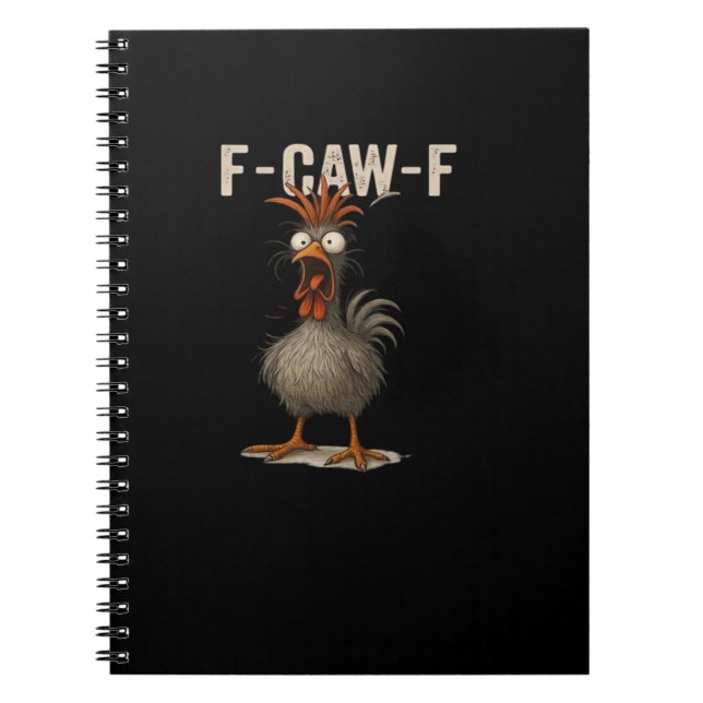Caderno Espiral F-Caw-F Frango Retro Clássico (Frente)