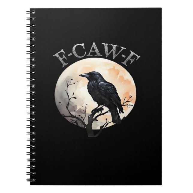 Caderno Espiral F Caw F Funny Bird Moon Minimal Clean Style (Frente)