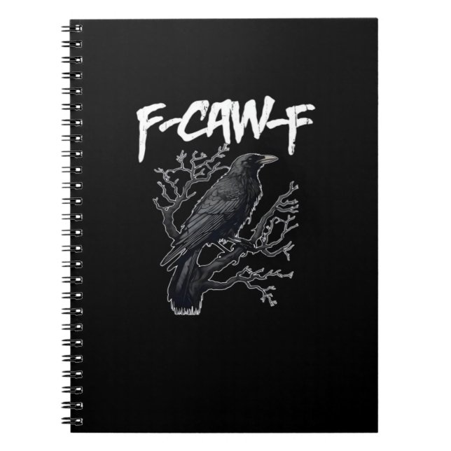 Caderno Espiral F-Caw-F Funny Crow Minimal Clean (Frente)
