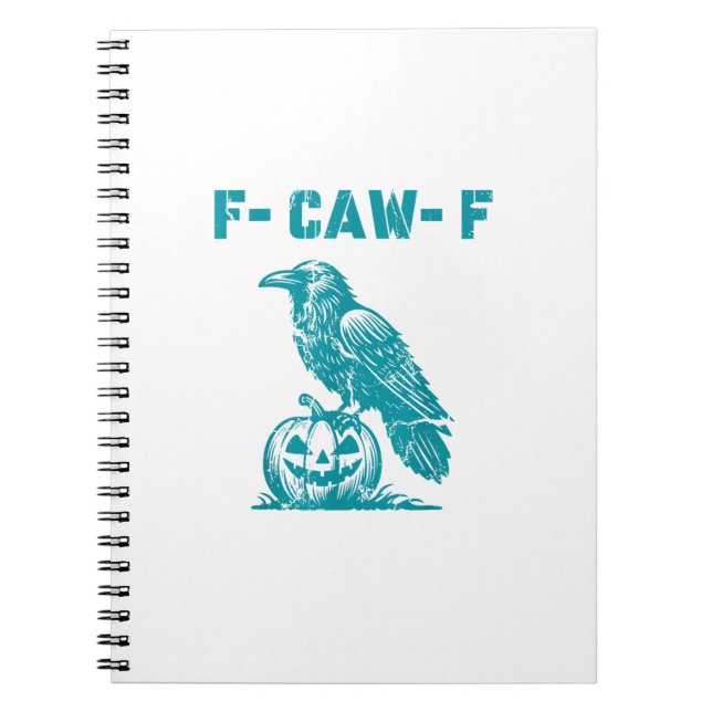 Caderno Espiral F-Caw-F Funny Raven Gothic Crow Retro Classic (Frente)