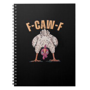Caderno Espiral F Caw F Galinha Engraçada Estilo Clássico Retro Le