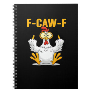 Caderno Espiral F-Caw-F-Galinha Essencial Divertido Tendência