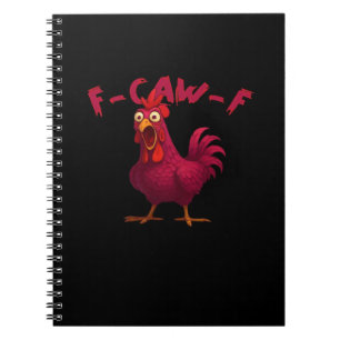 Caderno Espiral F Caw F Humor de Frango Criativo Estilo Casual Cri