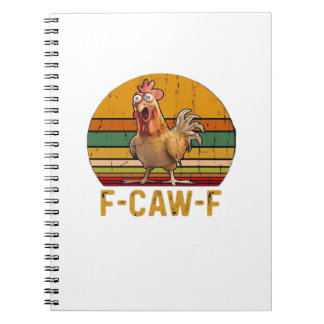 Caderno Espiral F-Caw-F Humor de Frango Essencial Minimal Limpo