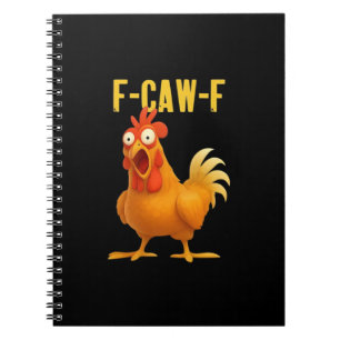 Caderno Espiral F Caw F Meme de Frango Engraçado Estilo Moderno Te
