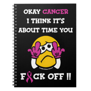 Caderno Espiral F#CK DESLIGADO...Cancer da mama