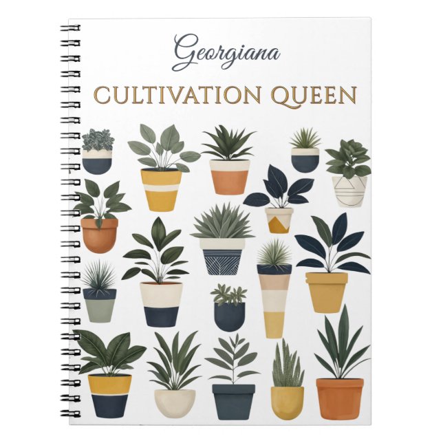 Caderno Espiral Fábrica Personalizada da Rainha de Cultivo (Frente)