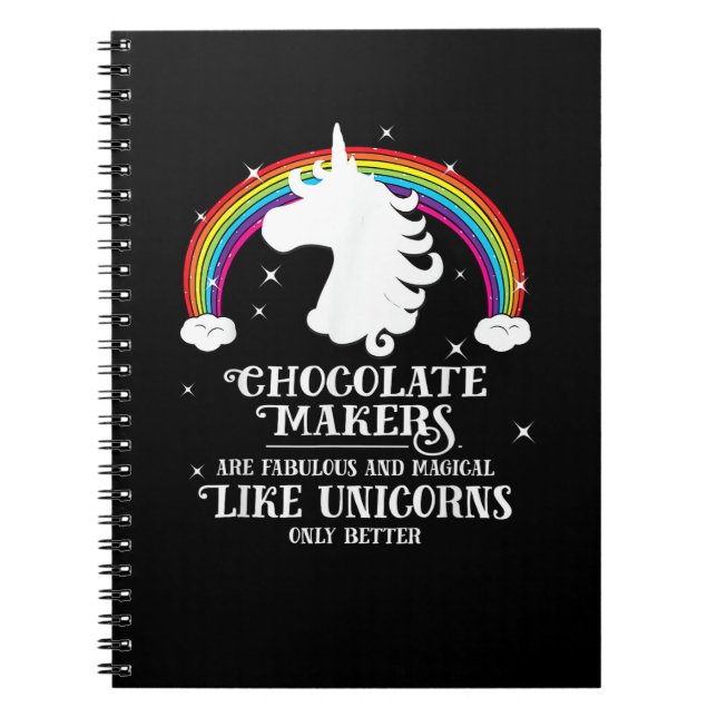 Caderno Espiral Fabulosa Maker De Chocolate Como A Diversão De Uni (Frente)