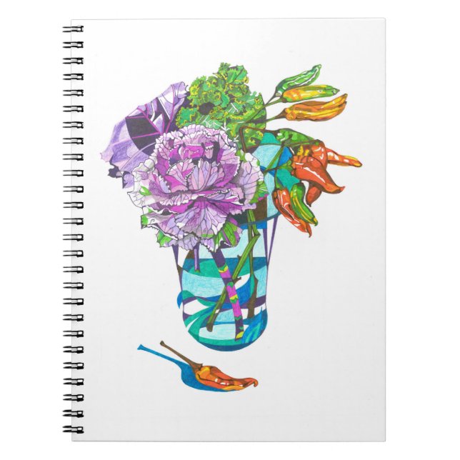 Caderno Espiral Fabulous Fall Vegetal Bouquet (Frente)