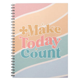 Caderno Espiral Faça com que hoje conte uma citação inspiradora