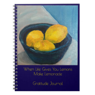 Caderno Espiral "Faça Limonada" Diário de Gratidão