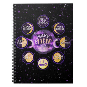 Caderno Espiral Faça Magia Com Os Ciclos Lunares Fases Da Lua