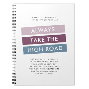 Caderno Espiral Faça sempre a citação motivacional do High Road