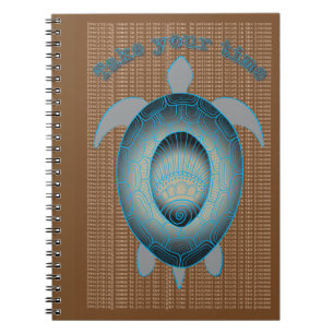 Caderno Espiral Faça sua citação motivadora da tartaruga do tem