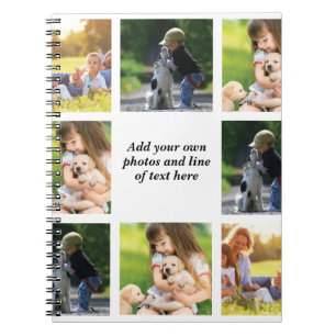 Caderno Espiral Faça sua própria colagem de fotos e texto